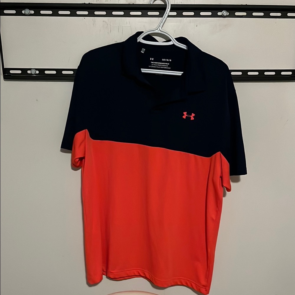 Under Armour Orange and Blue Polo Shirt for Dynamic Style